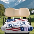 thumbnail image 3 of XYZCANDO American Flag Golf 2-Seat Golf Cart Seat Cover with 4 Pockets - Non-slip Washable Protector for EZGO Club Car Yamaha, 3 of 8