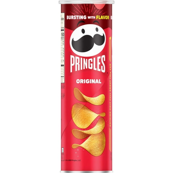 Pack Of 2 Pringles Original Potato Crisps Chips, 5.2 oz (Package May Vary)
