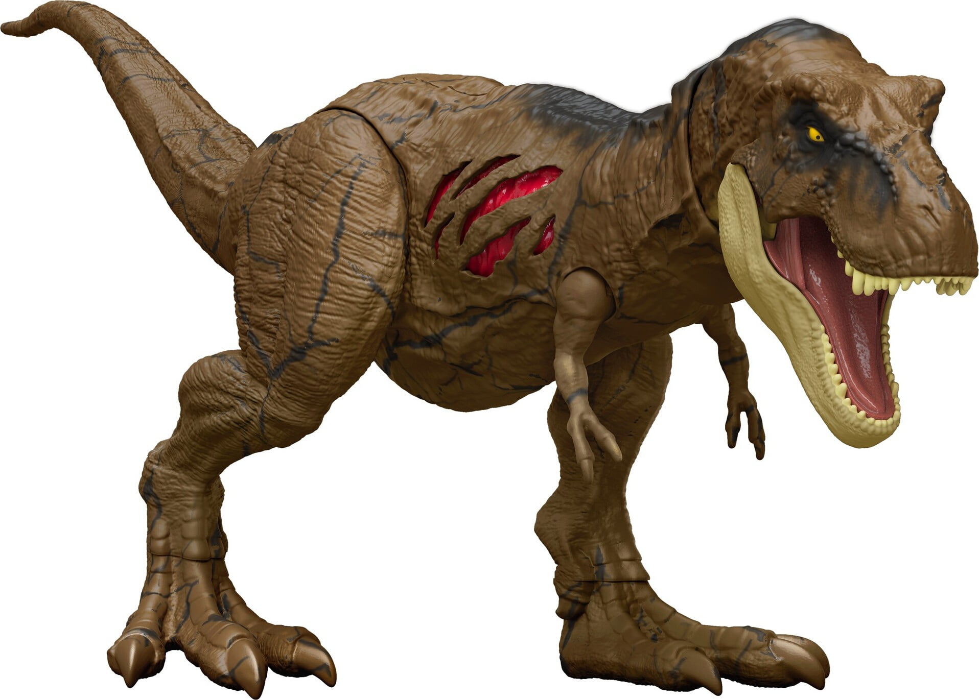 Jurassic World Dominion: Extreme Damage T Rex Dinosaur Action Figure Toy for Battle Play