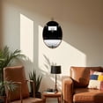 thumbnail image 5 of Canvas Wall Art Black White Basketball Court Empty Wooden Floor Spotlights Bleachers Oval Framed Canvas Prints Vintage Wall Hanging Decor for Home Office Decorations 8.6"x11.4", 5 of 7