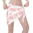 thumbnail image 3 of Bingfone Kawaii Pigs Women's Sarong Swimsuit Cover Ups Bathing Suit Coverups Chiffon Beach Wrap Skirts, 3 of 7