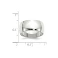 thumbnail image 3 of Solid 14k White Gold 10mm Men's Plain Classic Dome Wedding Band Ring Size 5, 3 of 4