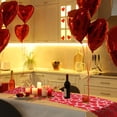 thumbnail image 4 of YIMWNYI Valentine's Day Table Flag, 14x72 Inches Romantic Heart Art Tablecloth for Wedding, Catering, Picnic, Kitchen, Holiday & Home Decor - Soft Polyester, Red, 4 of 6