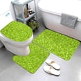 thumbnail image 3 of Bathroom Rugs Sets 3 Piece - Lime green glitter Absorbent Non Slip Bath Mats, U-Shape Toilet Lid Cover, Contour Mat, Soft Washable Shower Mats Bath Rug Mat for Bathroom Tub Toilet, 3 of 7
