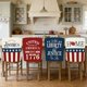 thumbnail image 1 of YiJuHui Independence Day Chair Covers Set of 4, Patriotic Chair Back Covers for Kitchen Dining Room Decor, July 4th Memorial Day Party Decorations, Washable Chair Covers for Home Holiday Celebration, 1 of 6
