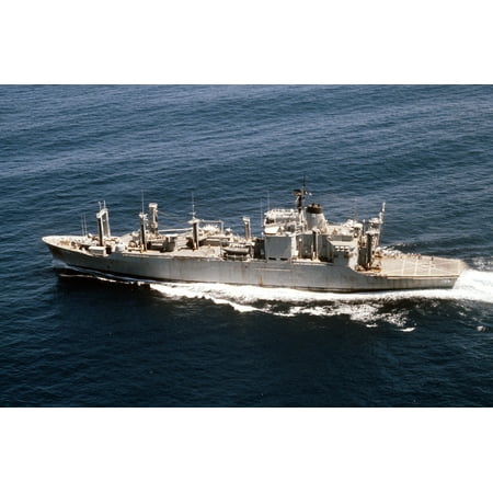 Uss Mount Hood (LAMINATED POSTER The U.S. Navy ammunition ship USS Mount Hood (AE-29) en route to Cayalan Island, Philippines, the lo Poster Print 24 x)