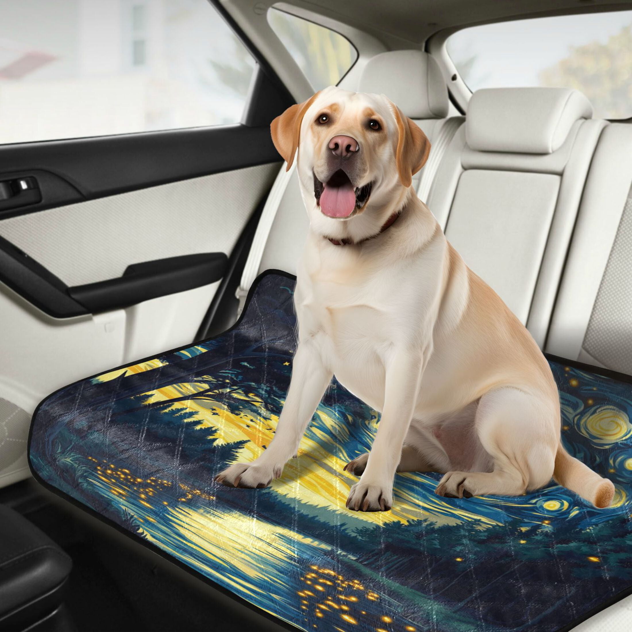 Qxltty Jungle Night Sky Cat litter Pads Pet Set of 3 Diaper Mats Center Anti-leakage Layer Absorbent Soft and Comfortable