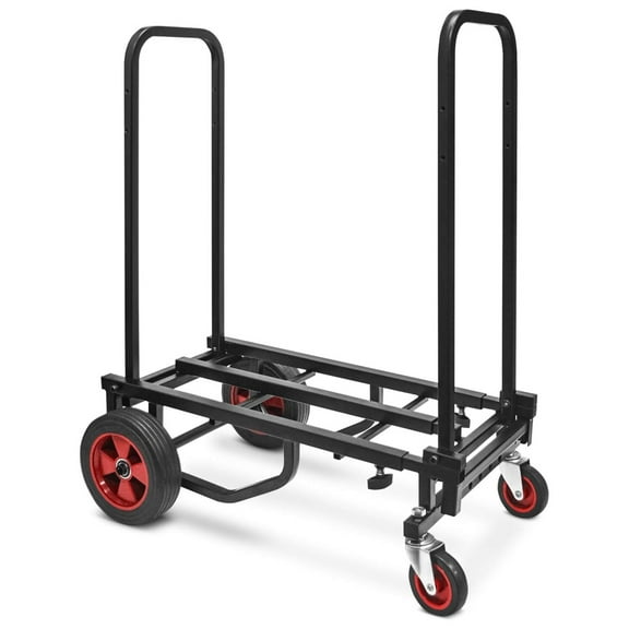 Pyle Compact Adjustable Folding Hand Truck Dolly Platform Multi Cart, Black