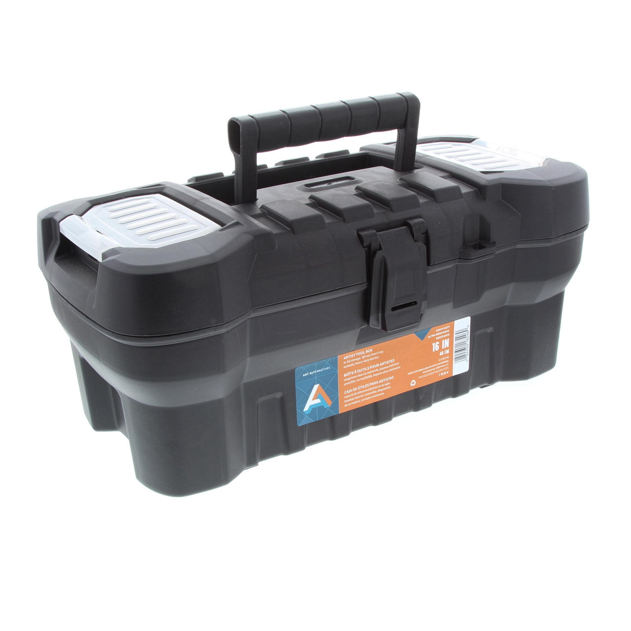 Art Alternatives HeavyDuty Black Tool Boxes, 16"