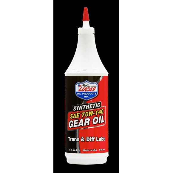 Lucas Oil Gear Oil 10121 Single; 1 Quart Bottle; 75W-140; Synthetic