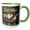 Green/White, variant on 3drose, Old Town. City Center. Heidelberg, Germany., 11oz Two-tone Green Mug