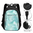 thumbnail image 3 of Disketp Blue Marble Travel Laptop Backpack, Laptops Backpack with USB Charging Port, Water Resistant Computer Bag Gift for Men & Women, 3 of 7