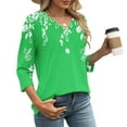 thumbnail image 6 of Elvqul Tops for Women Pullover Shirts Loose 3/4 Sleeve Casual V Neck Womens Tops Graphic, 6 of 7