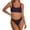 Black1, variant on uvwlwu Women Trim Crinkle Fabric Two Piece Bikini Swimsuit,M