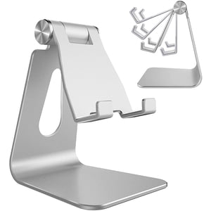 Support de téléphone cellulaire réglable, CreaDream Support de bureau en aluminium compatible avec le téléphone, porte-phone, porte porte-bébé Xs Max Xr 8 7 6 6s Plus SE Bureau de recharge, Accessoires, Tous les téléphones portables-Rose Gold