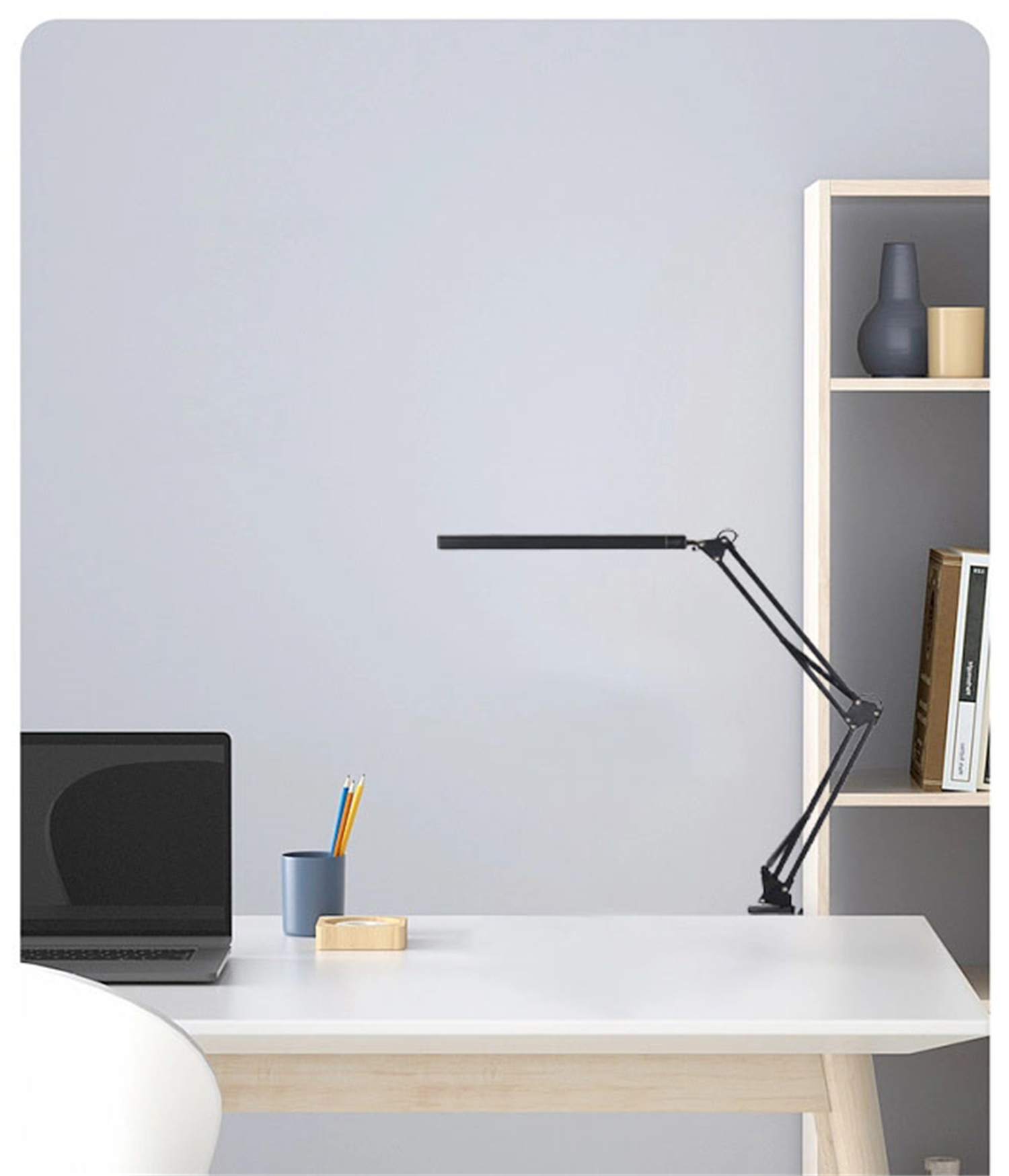 LED architect desk lamp, metal swing arm dimmable work lamp, (3 color modes, 10level dimmer