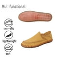 thumbnail image 4 of Mens Anti Slip Driving Shoes Leather Loafers Casual Fashion Leather Shoes Comfortable Soft Walking Shoes Yellow 6.5 US, 4 of 7
