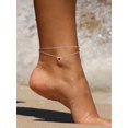 thumbnail image 4 of FindChic January Birthstone Anklets for Women Layered Beaded Ankle Bracelets Stainless Steel Heart Foot Chain Summer Jewelry Birthday Mothers Day Gifts Her Mom Wife Adults Ideas, 4 of 9