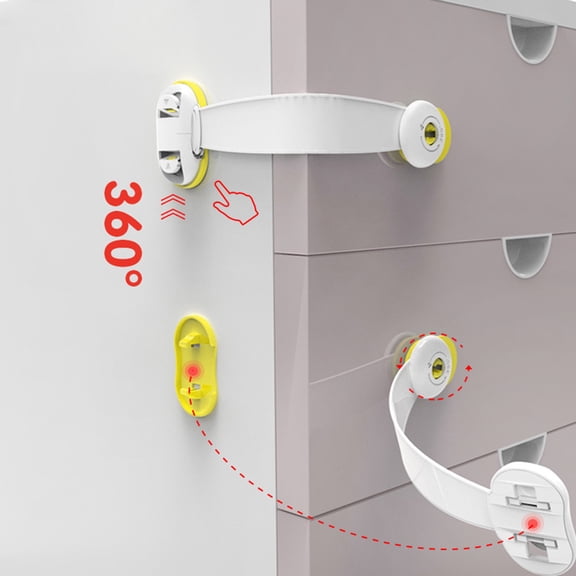 RENACLIPY 2-Pack Child Safety Cabinet Locks Green ABS Closet Door Latches for