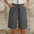 thumbnail image 5 of Dealovy Shorts for Women Drawstring High Waisted Lounge Shorts Straight Leg Pull on Summer Beach Shorts, 5 of 9