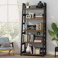 thumbnail image 3 of TribeSigns 5-Tier Industrial Ladder Bookshelf Bookcase, Modern Plant Flower Stand Display Rack Shelf for Living Room Balcony Bedroom Home Office, 3 of 7