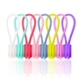 thumbnail image 6 of XIAOLE 11cm Reusable Magnetic Ties With Strong Magnet For Bundling And Organizing Cables Headphone Cables Usb Charging Cords Hanging & Holding Keychain Silicone Cord Winder Magnetic Cable Clip, 6 of 8