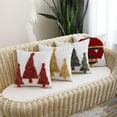 thumbnail image 3 of Fatty Farmer Square Throw Pillow Cover Christmas Tree Tufted Woven Pillowcase Soft(Yellow,18"x18"), 3 of 3