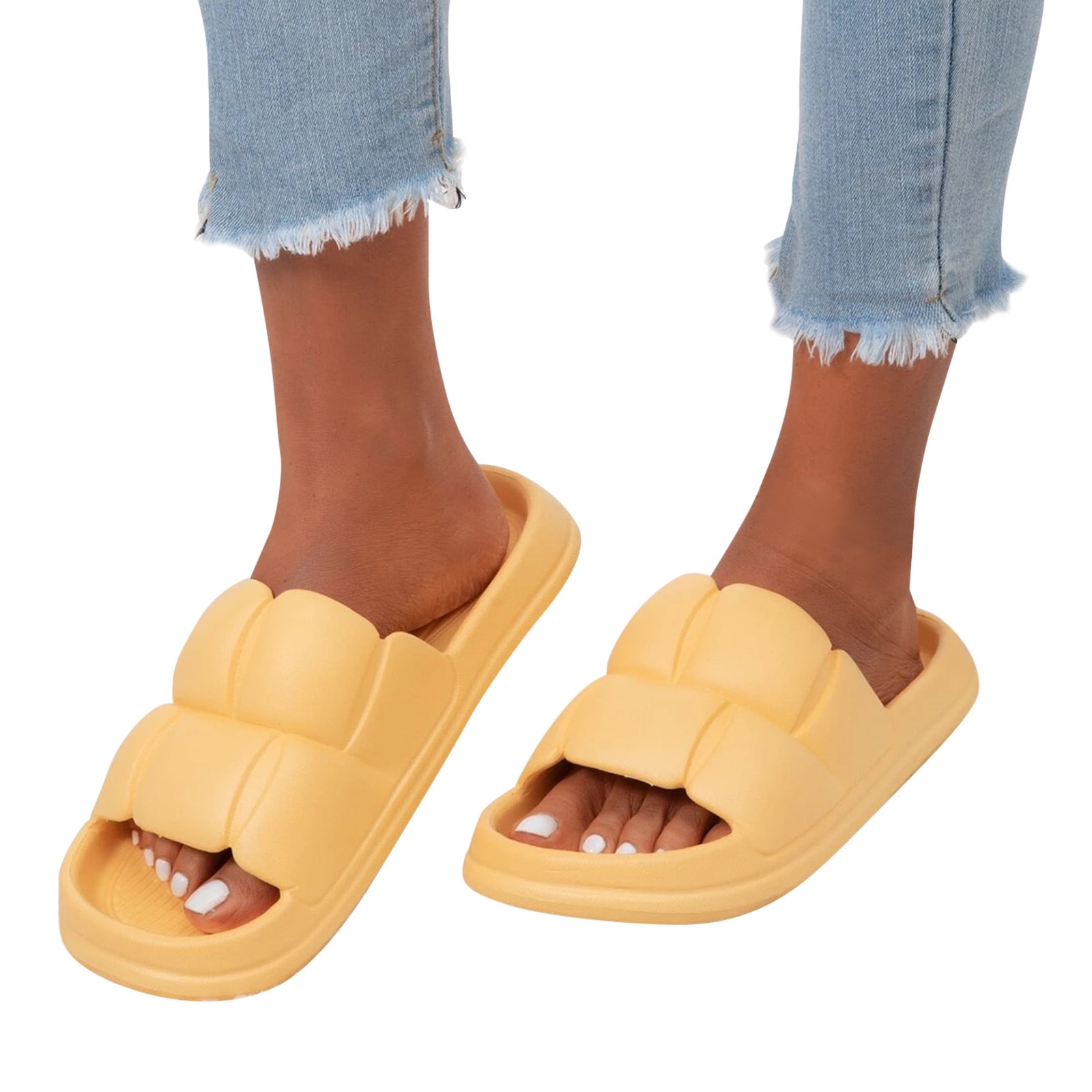 Ugg La Cloud Sandal On Feet Cloud Cushion Ugg Cloud Slides Ugg La