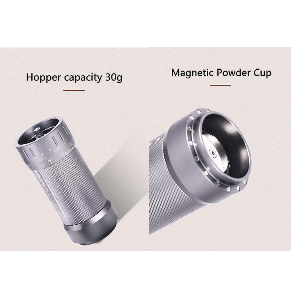 Manual Coffee Grinder, 7 Core Ghost Tooth Cone Burr, 38 or 48MM Burr Size, 420 Stainless Steel, 0-72 Grid Adjustable, for Espresso Pour over,  Coffee Hand Mill