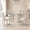 71" table with 4 beige velvet chairs silver leg style 1, variant on Sumdeal 63" Glass Dining Table Set for 4,Modern Dining Room Table Set for 4, Kitchen Table and PU Leather Chairs Set for 4, Dinner Table with Rectangle Tempered Glass Top and Chrome Silver Base