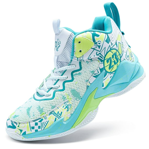 BINQER Zapatillas de baloncesto de caña alta for hombre con amortiguación de malla transpirable y suela antideslizante.