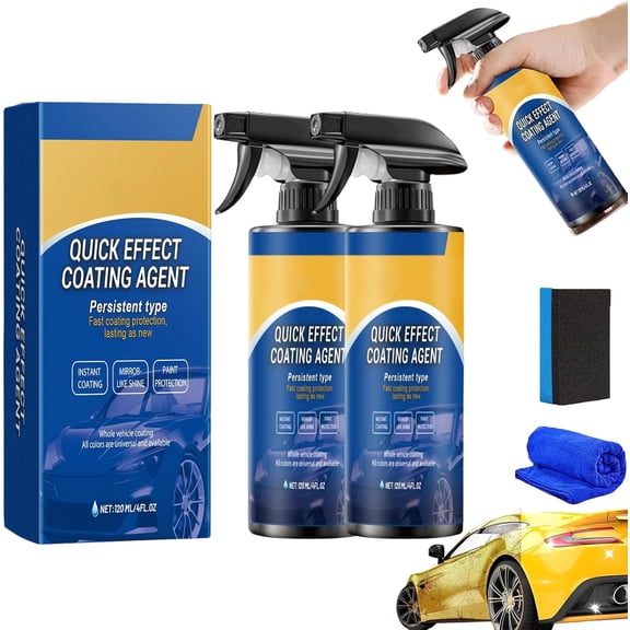 Nano Spray From Germany, Waterless Wash Coat Car Wax Polish Sprays With Sponge And Cloth, Suitable For All Vehicle Models