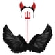 thumbnail image 3 of Conjunto de sombreros de tenedor triangular con plumas de Halloween, moda ligera, accesorio de disfraz decorativo para fiestas, festivales, Medio Hugo Ala de vestuario, 3 of 8
