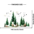 thumbnail image 3 of 1set 4 Sheets Christmas Pine Tree Wall Sticker Cartoon Sika Deer and Brown Bear Wall Decors Dreamy Forest Wall Stickers for Living Room Playing Room Bedroom, 3 of 8