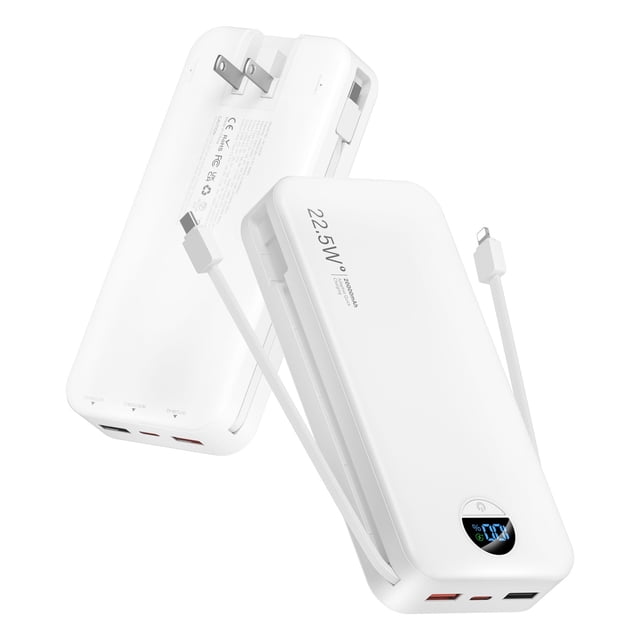 Cargador portátil para celular citicr de 20000 mAh, 22,5 W, tipo C, blanco