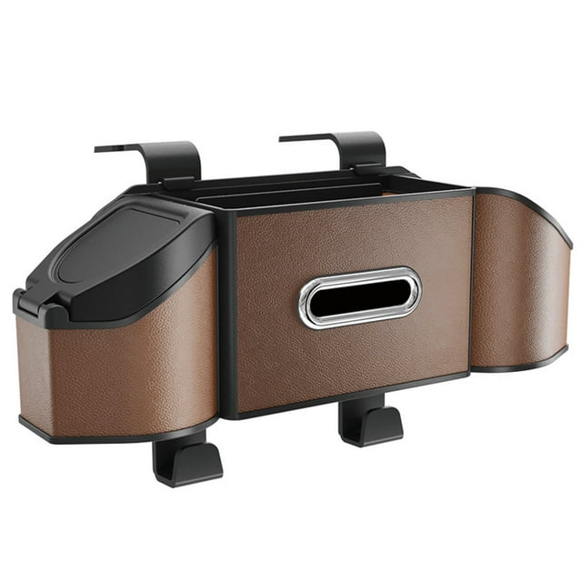 Car Seat Back Organizer Car Storage Bag Behind The Seat Back Seat PU Leather Storage Bag Car Organizer Pocket Multipurpose Car Accessories Foldable Seat Organizer For Tr Dome Lights Interior Strip