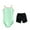 Mint Green1, variant on KyCheLot 3-16 Years Girls Leotard Dancewear Classic Solid Color Breathable Cami Bodysuit