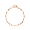 thumbnail image 2 of Angara Natural Opal Ring - Bezel Set Round Opal Stackable Ring in 14K Rose Gold for Women (Ring Size = 11), 2 of 8