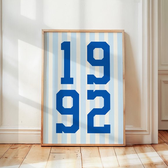 Smack GT Custom Year Poster, Soccer Team Number Style Birth Year Poster, Personalized Birthday , Aesthetic Home Wall Art, Custom Date Poster