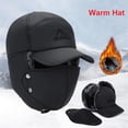 thumbnail image 6 of Blueek Outdoor Riding Mask Full Face, Windproof Warm Ear Hat Winter 3 in 1 Thermal Lined Trapper Hat with Ear Flap Full Face Warmer Cover Cycling Motorcycle, 6 of 8