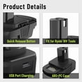 thumbnail image 3 of DM18RL Battery Adapter Converter with USB & Type-C Port for Use with Ryobi 18V Lithium Battery Tools, Converts De*Walt 20V Li-ion or Mil*Wau*kee 18V Li-ion Battery to Ryobi 18V Li-ion Battery, 3 of 7