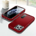 thumbnail image 4 of SaniMore for iPhone 11 Pro Max 6.7" 2019 Hybird Case, Rugged PC Back Shockproof TPU Shell Metal Hidden Kicksatnd Drop Resistant Anti-slip Heavy Duty Protective Case for iPhone 11 Pro Max, Red+Black, 4 of 8