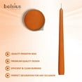 thumbnail image 5 of BOLSIUS 12 Orange Taper Candles - 10 Inch Unscented Smokeless, Dinner Candle Set - Premium European Quality - Dripless Wedding, Party, Home Decor 7.5 Hour Burn Time, 5 of 5