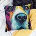 thumbnail image 2 of BCIIG Dog Colorful Face Pop Art Pillow Case Aesthetic Home Decor 24x24in, 2 of 5