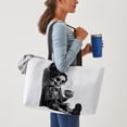 thumbnail image 4 of CafePress - Sitting And Holding A Steaming Cup Of Coffee - Large Weekender Tote, 4 of 7