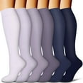 thumbnail image 1 of LOVEVER 6 Paires Bas de Compression pour Femmes et Hommes - Idéal pour la Circulation Course Athlétique Récupération Infirmière Voyage, 1 of 7