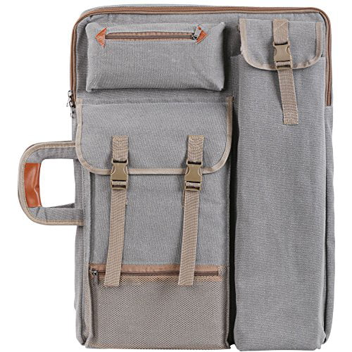 Children A3Canvas Portfolio Carry Shoulder Bag Multi Drawboard Bags for Drawing Sketching Painting,I 