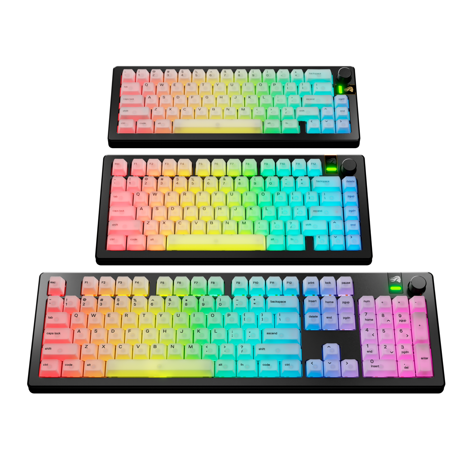 Glorious Gaming Polychroma 131 Piece Cherry Profile Polycarbonate Keycaps for Mechanical Gaming Keyboards