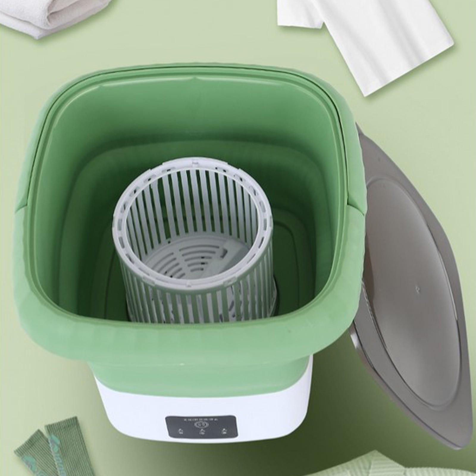 Portable Washing Machine Foldable Mini Washing Machine Small Washing Machine For Underwear Baby Clothes Suitable For Apartments Dormitories Camping Travel Christmas Decorations On 2024