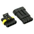 thumbnail image 1 of Car Waterproof Plug, 5 Sets Car Waterproof Connector Thermal Stability IP68 Waterproof  Sealing Property 12A  For Buses For Trucks For Cars 4P,5P,6P, 1 of 8